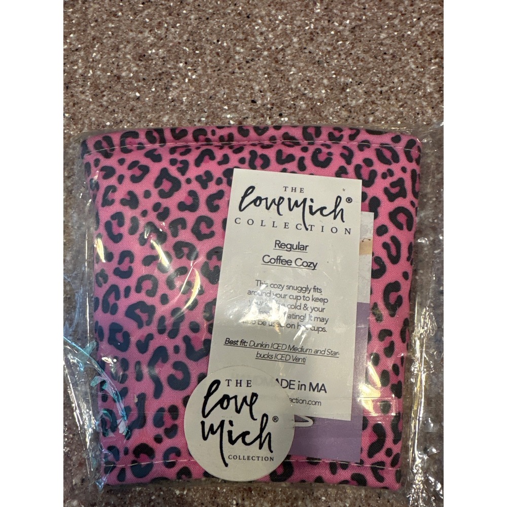 The Love Mich Collection Regular Coffee Cozy Bundle Mama Pink Green Leopard 3pk - Picture 6 of 7